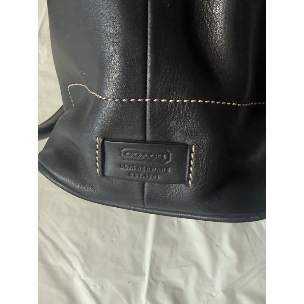 Coach Vintage Coach Hamptons Satchel doctor bag glove-tanned leather 7755 black - Picture 4 of 16